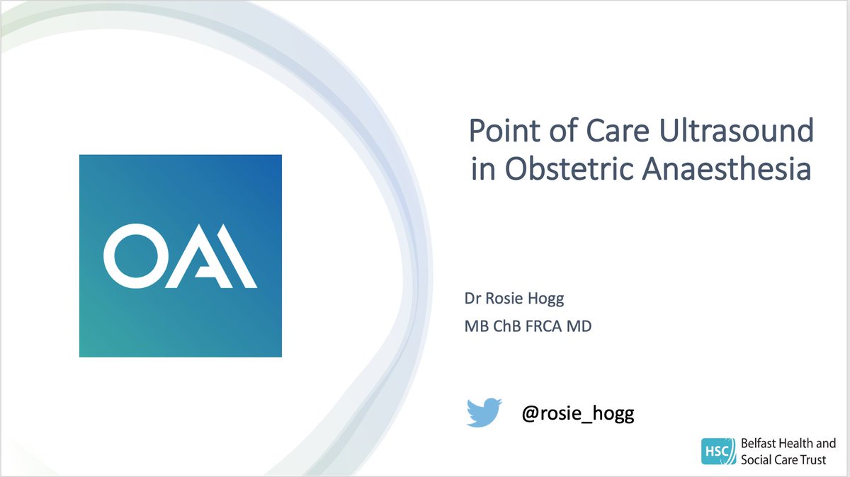 Whistle stop tour through #POCUS for obstetric anaesthesia today at #OAA3dc2022. 

Here are a few of the links discussed 1/3