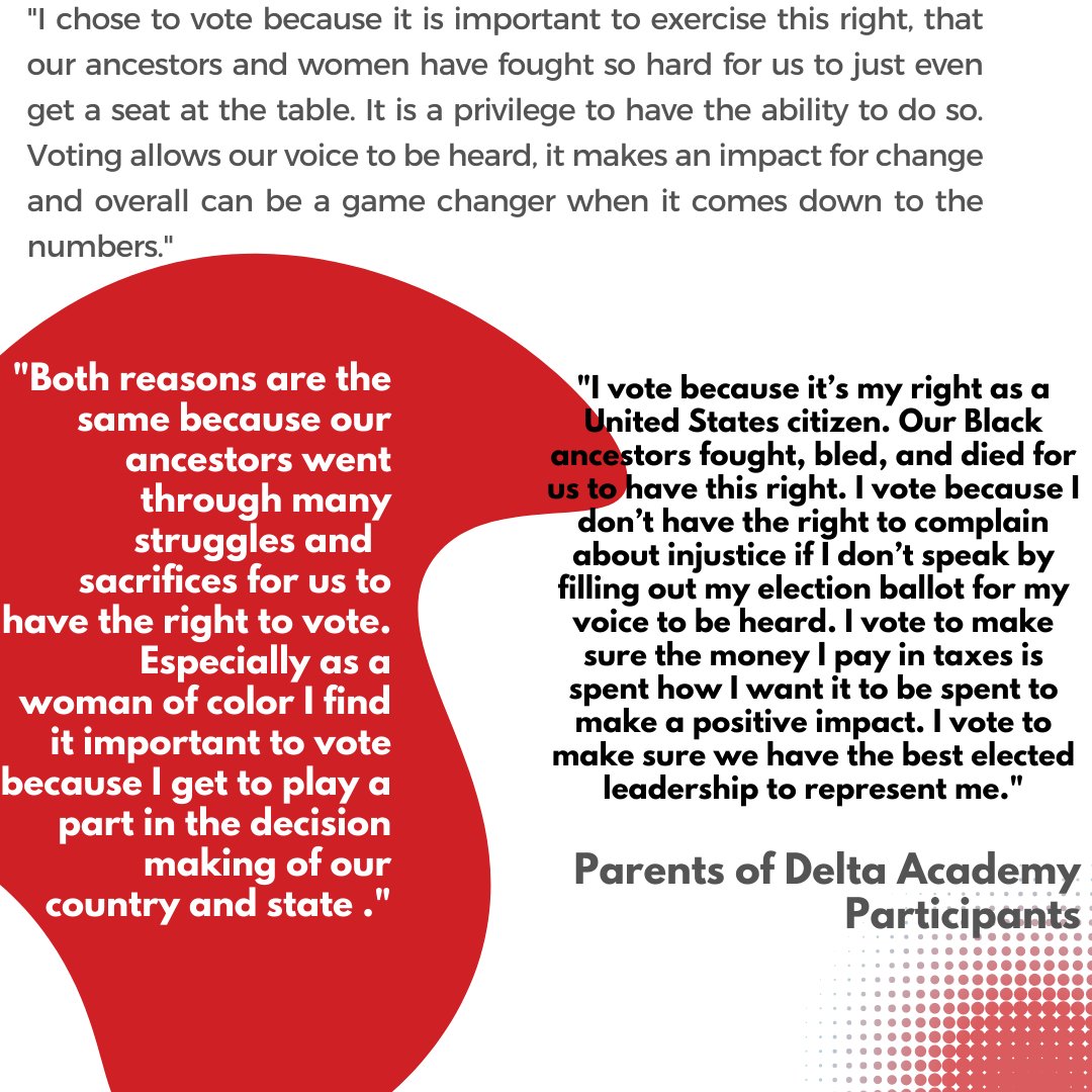We all have different reasons why we are voting this election season. What is your reason?  Tell us your reason for voting this election cycle.  #DSTVotes #DST1913 #WhyIVote