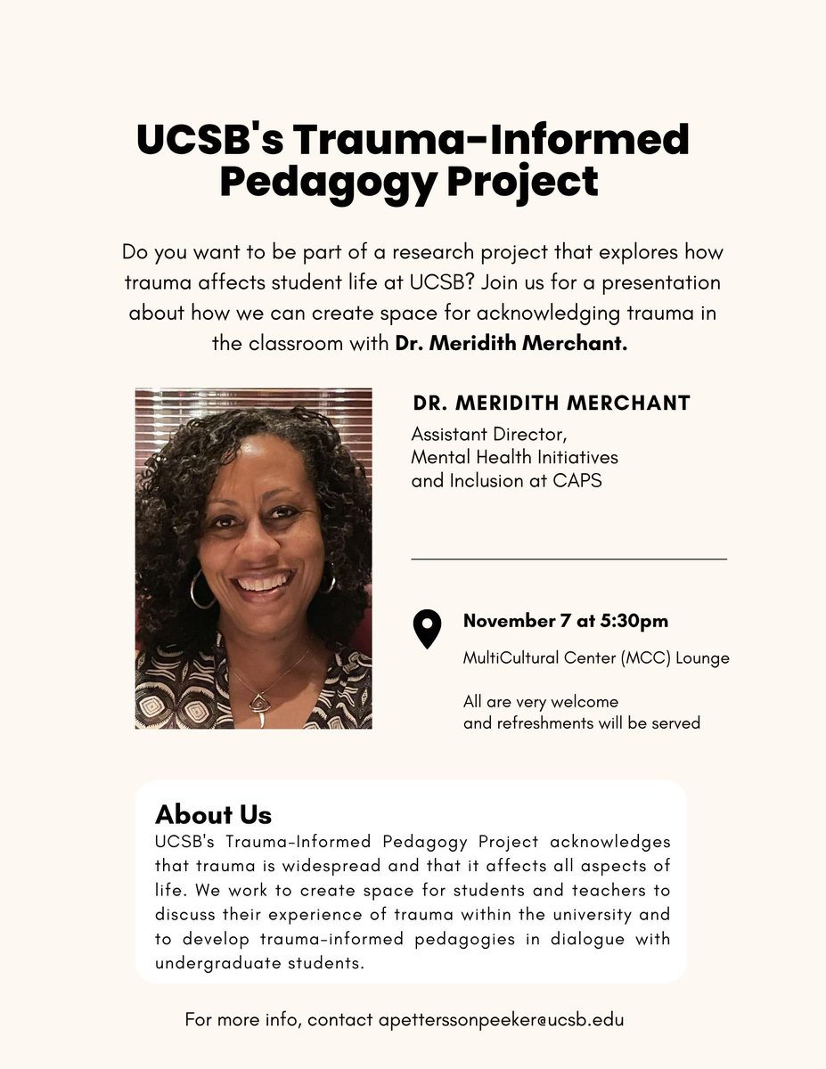 UCSBLitAndMind's tweet photo. Join us tonight! 5:30pm in the MCC Lounge. All are welcome and empanadas will be served! https://t.co/sYNo9k9P8z