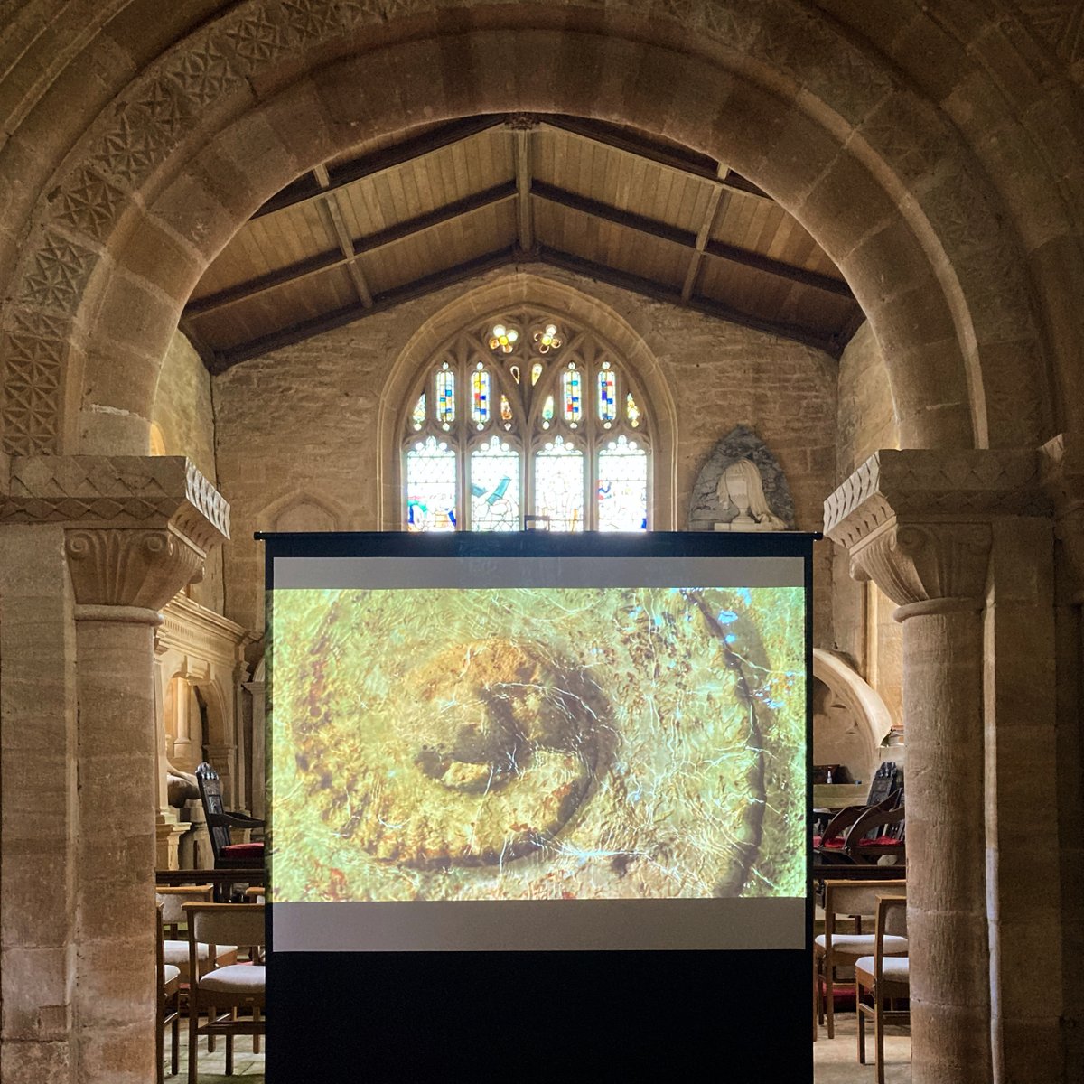 'Ancient Sea' installation, Carolyn Lefley. Somerset Art Works Micro Commission 2022, for the Sanctuary Festival. @SAW_Somerset 
somersetartworks.org.uk/artweeks22caro…