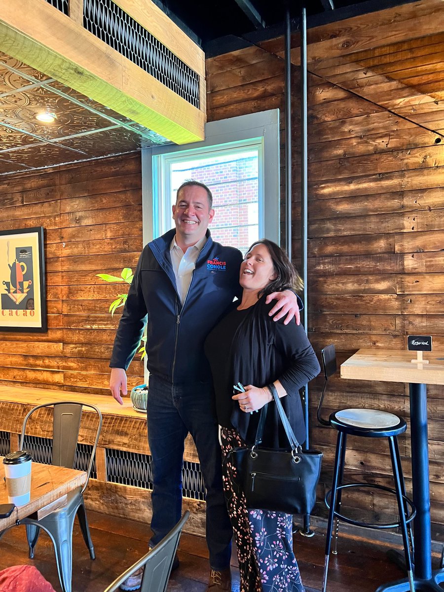 Up and at 'em early today talking to voters at HIPstir Cafe in Oneida!