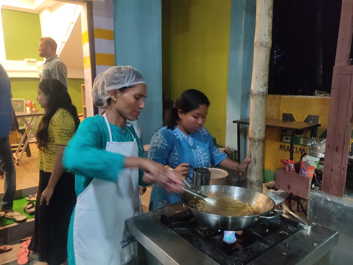 AyangTrust's tweet photo. Today on #raasleela we open a one of a kind #cafe in #Majuli exclusively run by women #SHG #women! Come enjoy #patties #pastry and authentic #handloom &amp; #handicraft! We invite honourable #chiefminister @CMOfficeAssam and @rinikibsharma to our new cafe and support their #business https://t.co/5Xo6pxpIyP