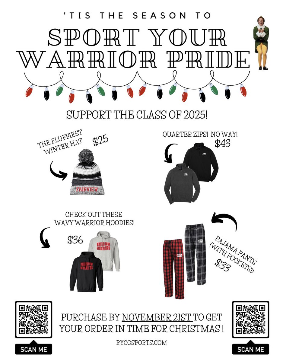Have you started Christmas shopping yet? Check out the new Warrior catalog we just dropped with <a href="/Rycosports/">RYCO Sports</a>!                                           rycosportslw.com/schools/fairvi…