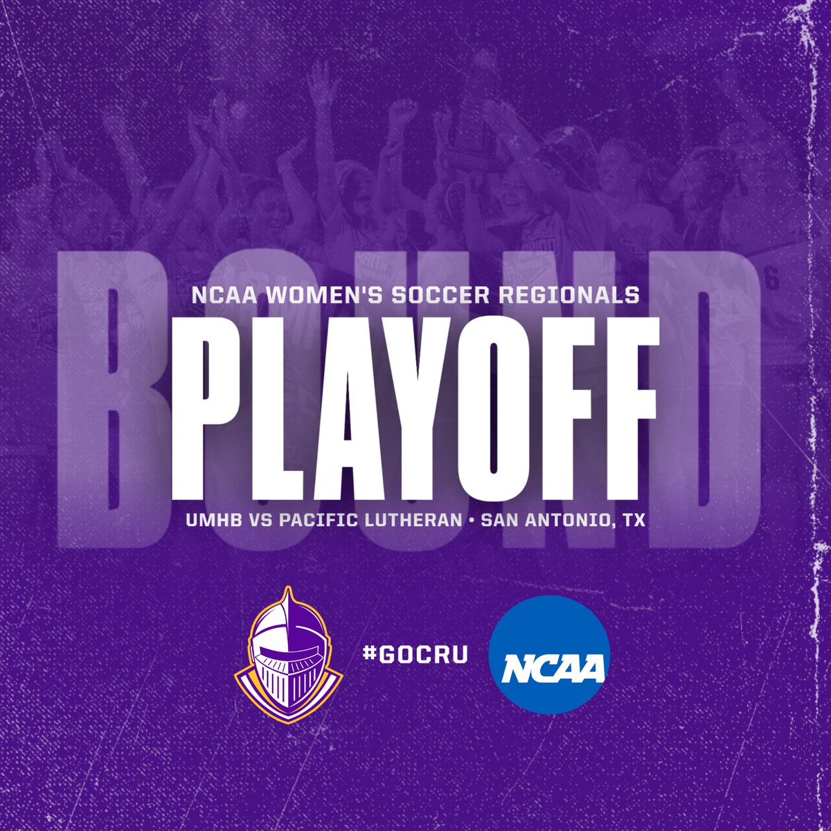 PLAYOFF BOUND 🤩

🏆 | NCAA Regionals
📍 | San Antonio, TX
⚽ | vs. Pacific Lutheran

#gocru