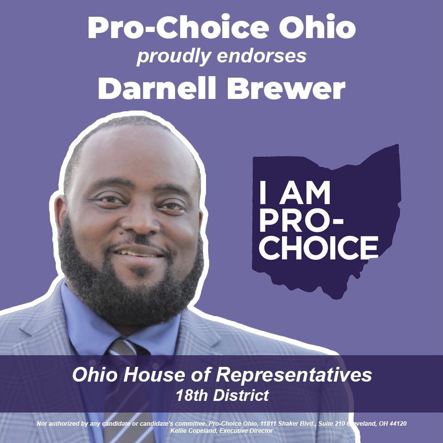 AbortionForward's tweet image. Cleveland, vote for Darnell Brewer for the Ohio House!