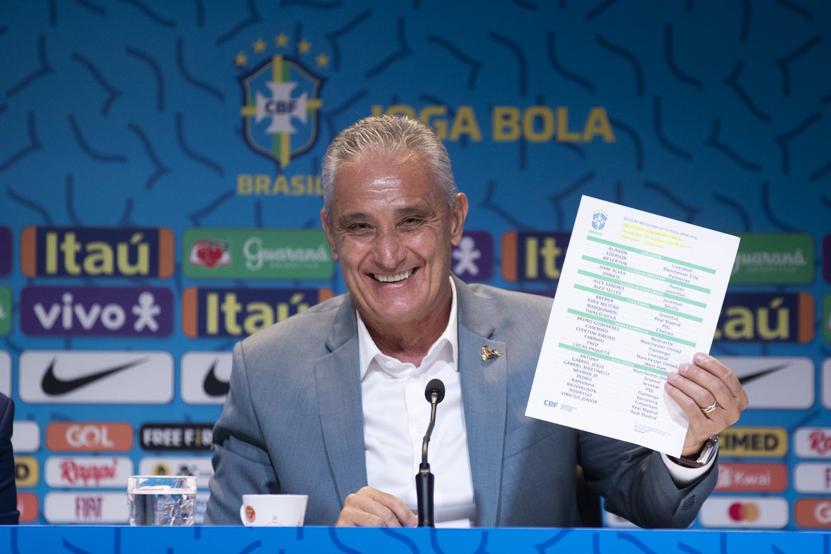 gatomestre's tweet photo. Ligas que mais cederam jogadores para a Seleção em Copas do Mundo:

1) Brasil: 336
2) Itália: 42
3) Espanha: 32
4) Inglaterra: 23
5) França: 18
6) Alemanha: 14
7) Portugal: 9
8) Japão e Ucrânia: 3
10) Holanda e Uruguai: 2

#trcopa

📷: Lucas Figueiredo/CBF https://t.co/qwDIkGP3b3