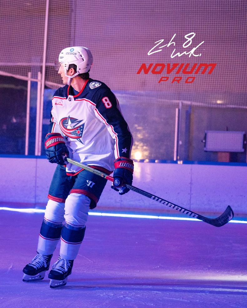 WarriorHockey's tweet image. Zach Werenski 🤝 Novium Pro #MadeForPower