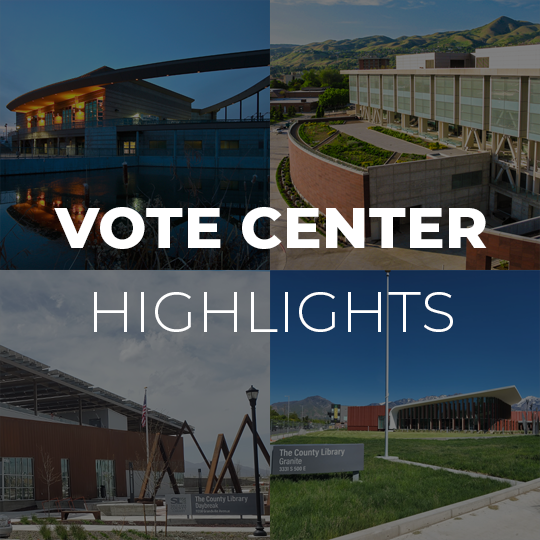 VoteSLCo's tweet photo. With Election Day tomorrow we wanted to highlight some new and notable in-person vote centers. These are just a few of the 42 vote centers that will be in action tomorrow. Visit https://t.co/MDei9wg1bE to see a full list with location details. https://t.co/RkHTO8p0lf