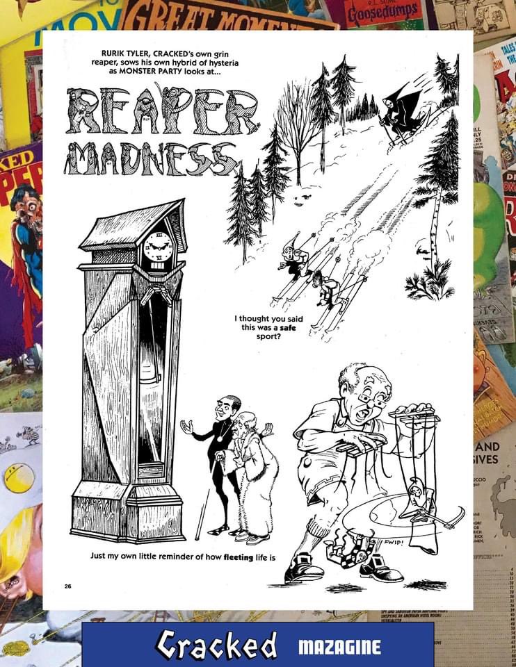 CRACKEDmag's tweet photo. CRACKED mazagine's own Rurik Tyler brings us "REAPER MADNESS" from CRACKED Monster Party issue 7!!! #cracked #crackedmonsterparty #FanPage #crackedmag https://t.co/2PgzJsFLpC