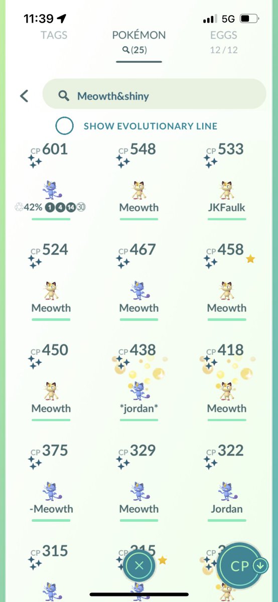 Perrserker may be over for now, but he took me above 3300! Shiny Meowth Gang! 🐱