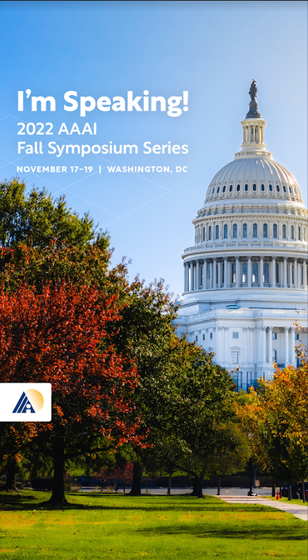 DrCABerry's tweet photo. I'm speaking @ AAAI 2022 Fall Symposium Series on  Distributed Teaching Collaborative - Mobile Robotics! #DTC. See you there. #NoireSTEMinist #PurposefulProfessor @BlkInEngineerng @blackinRobotics
#FallSymposiumSeries #FSS22 #AAAI #AI #ArtificialIntelligence https://t.co/Hl4H9NmDqa