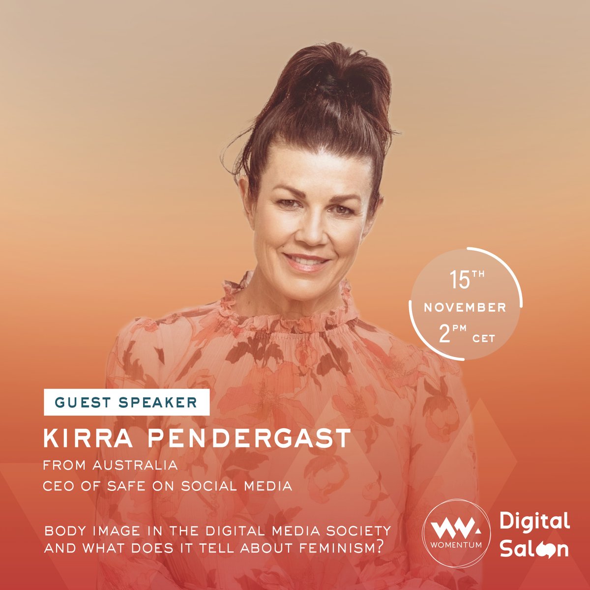 leed_initiative's tweet photo. Our first guest speaker is @kirrapendergast 
Kirra comes from Australia. She is the CEO of Safe on Social Media
Stay tuned to hear her intervention on Tuesday, November 15th, at 2 pm CET through our Facebook event!
https://t.co/GtUM6kzN9W

#LEED #BodyImage #SocialMedia https://t.co/k3sYhrphGN