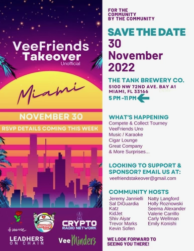 TakeOverIRL's tweet photo. #VeeFriendsTakeover #Miami https://t.co/BLUlI4AHY4