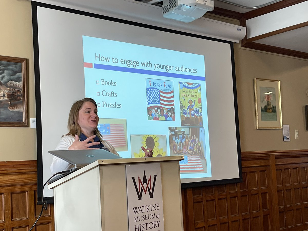 julie_fishburn's tweet photo. Getting some great info from @kcgilman about the creation of a claim/thesis using 🐓🦶 &amp; Julie Clover from @DoleInstitute with examining documents which is 
💯AWESOME💯 for the CBA!
@WatkinsMuseum @KSDEtchrleaders 
@NHTOYMc https://t.co/8rh2tkr10j