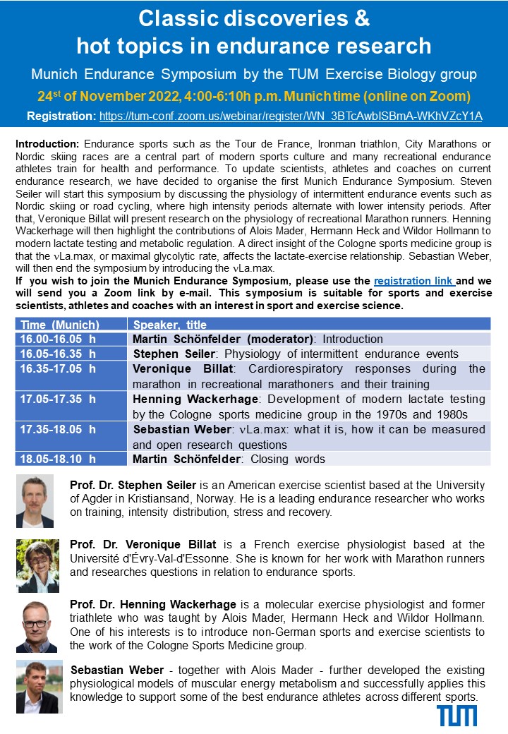 Henning Wackerhage (@hewahippo) on Twitter photo Super exited about this Endurance Symposium/Webinar with <a href="/StephenSeiler/">Stephen Seiler</a> and @Inscyd on the 24.11.22 from 16-18 h Munich time. The registration is here: tum-conf.zoom.us/webinar/regist… Please retweet! Super exited about this Endurance Symposium/Webinar with <a href="/StephenSeiler/">Stephen Seiler</a> and @Inscyd on the 24.11.22 from 16-18 h Munich time. The registration is here: tum-conf.zoom.us/webinar/regist… Please retweet!