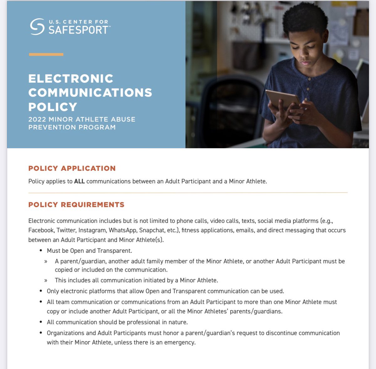 As Fall Tryouts are here and deadlines are fast approaching a good reminder that all communications between coaches and prospective young athletes should have a parent copied on all messaging. If a club coach is not including you, it should be a 🚩.