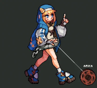 Bridget#pixelart #GuiltyGear #GuiltyGearStrive #Bridget #ブリジット 