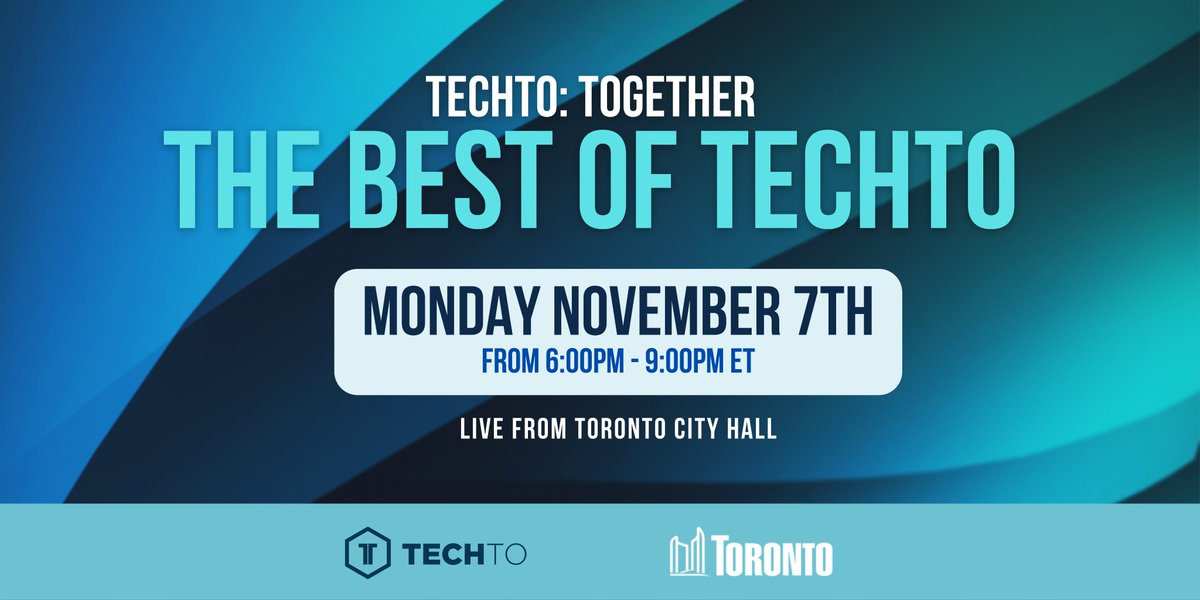 The Best of <a href="/TechTO/">TechTO</a> is back! TechTO returns with their Best of Event LIVE from Toronto City Hall this evening. Join the tech community, the industry's best leaders, innovators and NEXT Canada tonight 6pm - 9pm!

Grab your tickets here &gt;&gt; lnkd.in/gRgggm9s 

#TechTO #Event