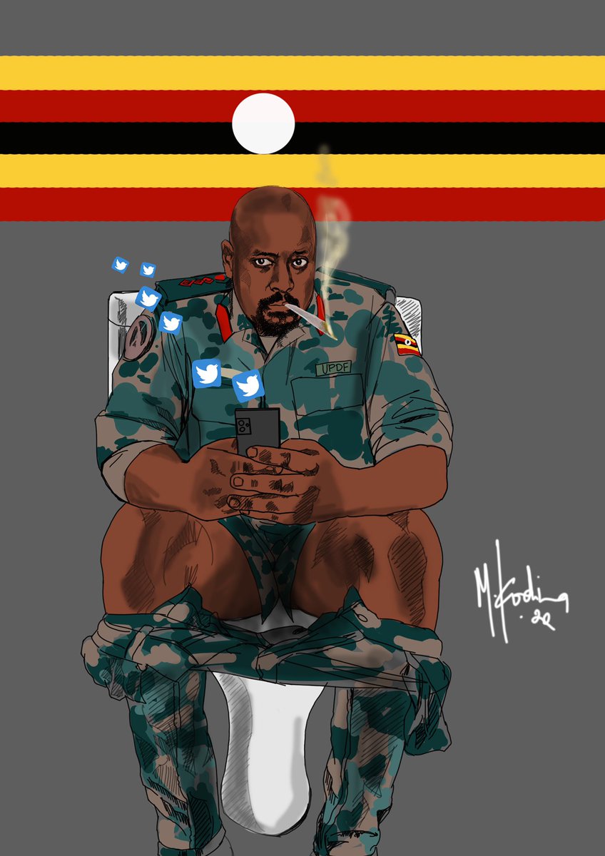 KakwenzaRukira's tweet photo. The pooping piglet Gen.
The tweeting piglet Muhoozi.
His pig father Museveni will come to scoop his poop. https://t.co/2yxaPtrUe5