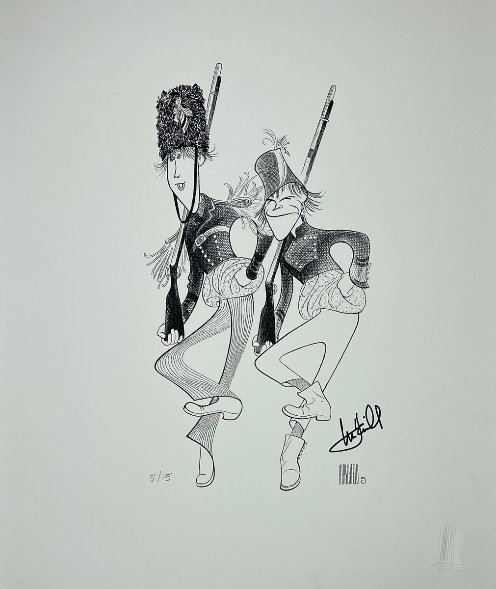You can own this print of @MarkHamill and Harry Groener in #Broadway's Harrigan n' Hart by @AlHirschfeld and support @bcefa. This rarity is up for bids through @HeritageAuctions until November 20: fineart.ha.com/itm/prints-and…