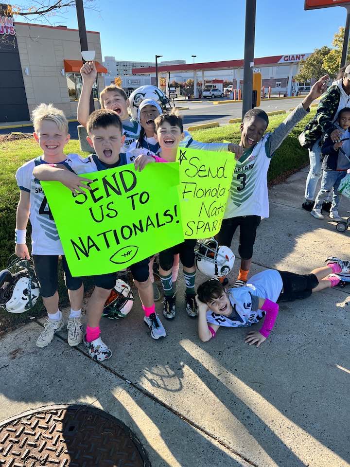 ebrosious0213's tweet photo. Work Hard, Play Hard! The 9U Somerton Spartans are playoff Bound, and undefeated!
Donate here to help them get to nationals:
https://t.co/V4fWXF0csV
Here are some highlights from their season so far: https://t.co/pFOrM0MXqc 
@nikefootball @WilsonFootball @UnderArmour @Eagles https://t.co/uJhfdFOxTj