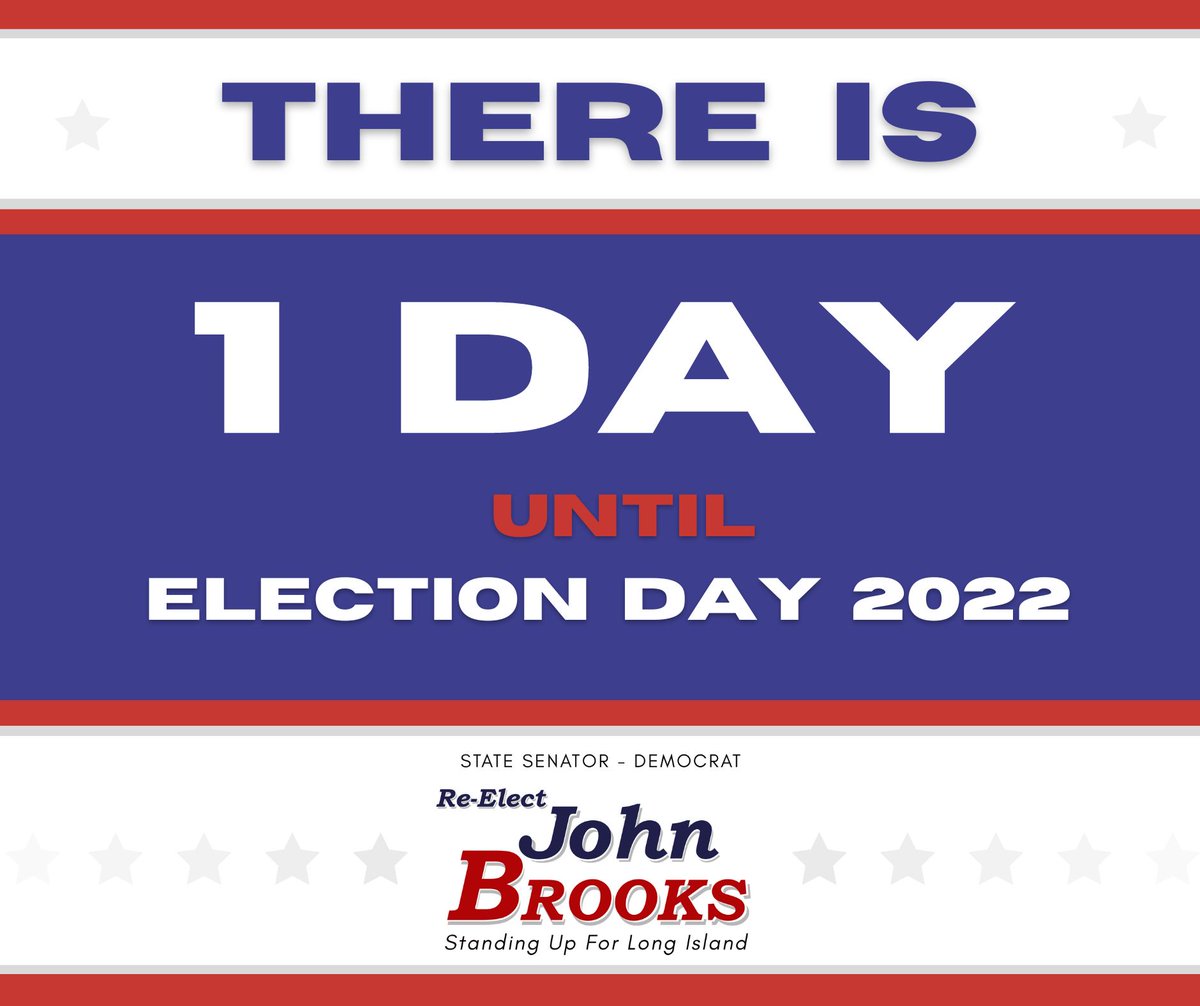 TOMORROW IS ELECTION DAY! The best way to bring about positive change for your community is to get out and VOTE! Click below to find your polling location. And remember, Vote Row A all the way! brooksforny.com/vote