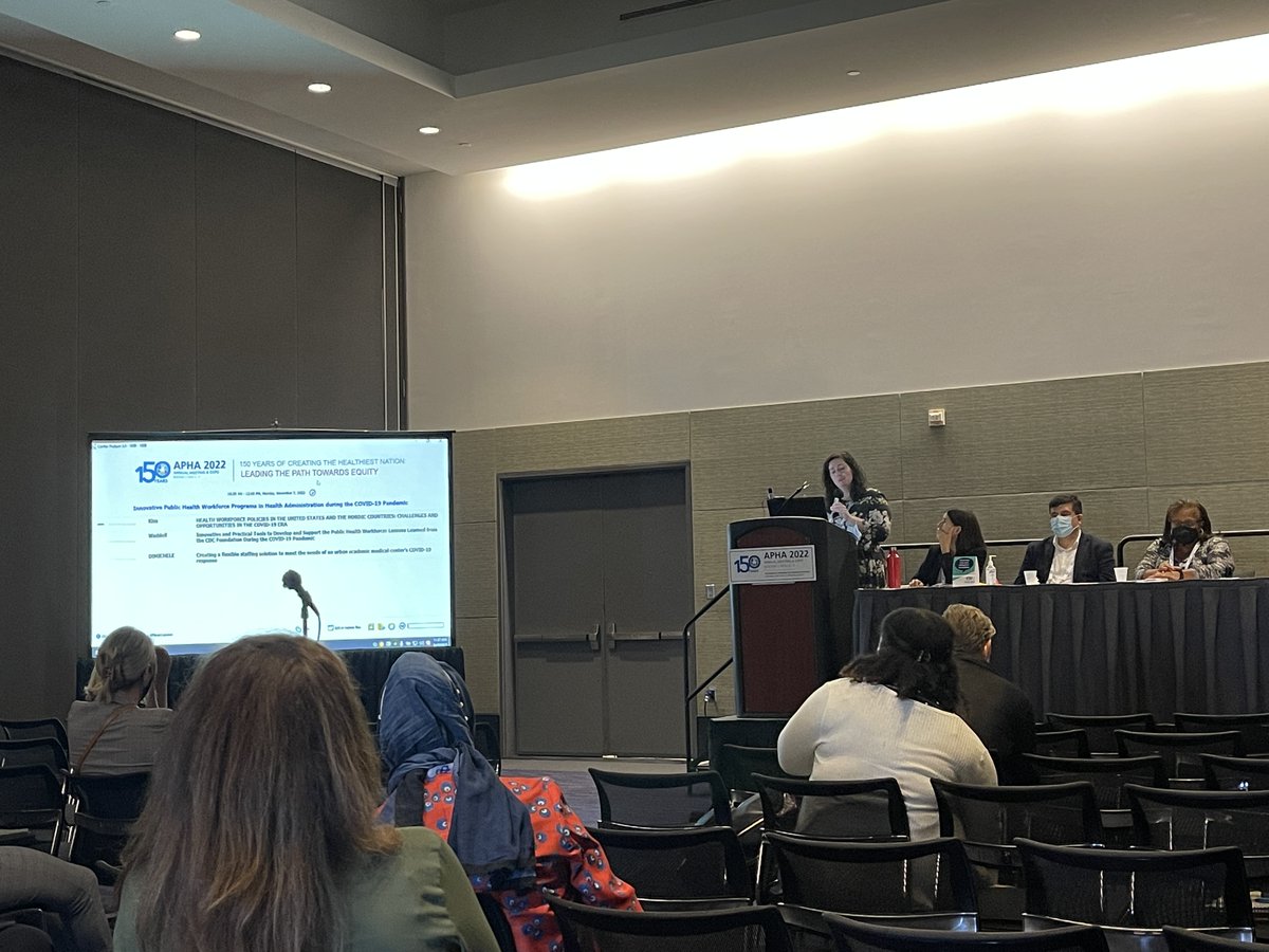 apha_ha's tweet photo. Healthcare administrators who support their teams and design innovative ideas promote flexible staffing solutions that adequately meet the needs of healthcare organizations ~ Aimee Dimichele, @ChildrensPhila @APHA2022 @PublicHealth @APHAAnnualMtng
#APHA150Years #SpeakForHealth https://t.co/764IajStrt