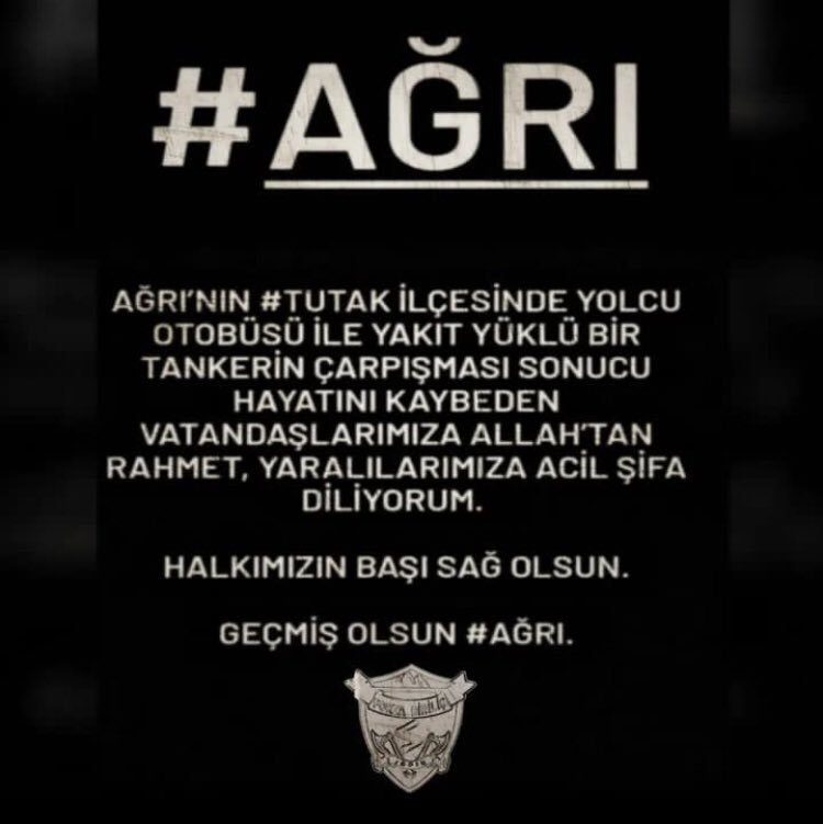 Geçmiş olsun 
 #Ağrı