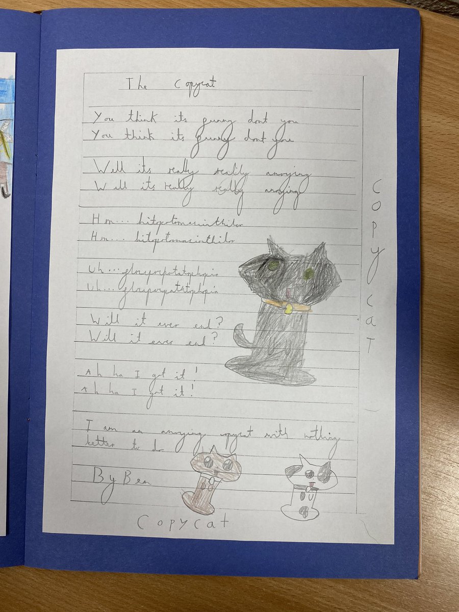 GCA_learning's tweet photo. Our Year 3 pupils have loved looking at @RooneyRachel’s A Kid in My Class collection. They have created their own anthology, isn’t it great @clpe1 #GCAenglish #GCApoetry #ACES_Creativity https://t.co/wlD8E2MmHh
