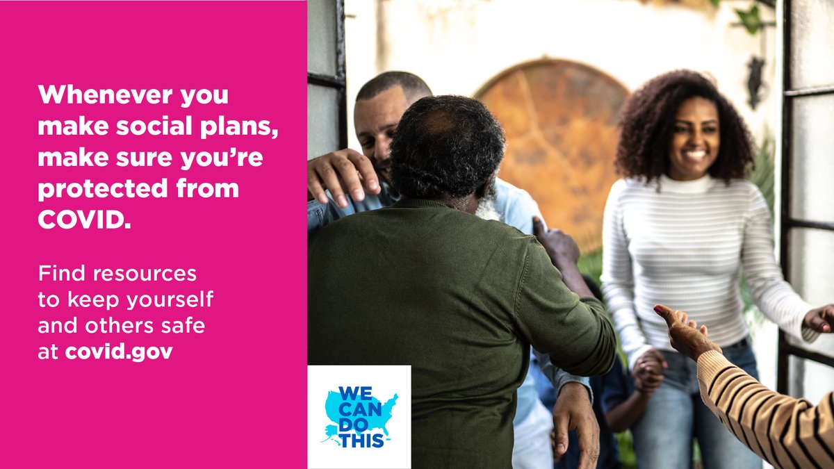 HHSGov's tweet image. Get the details you need on testing, safety measures, and updated COVID vaccines to safely spend  time with the people you care about. 

Find resources on COVID safety at covid.gov. 
#WeCanDoThis