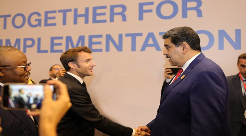 Jefe de Estado se reúne con el presidente de Francia Emmanuel Macron durante la COP27 #VenezuelaHumanista vtv.gob.ve/maduro-reune-m…