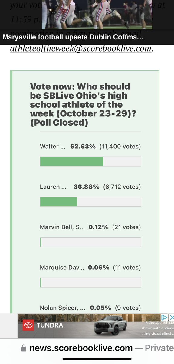 maxj315's tweet photo. Lauren wasnβt quite able to overcome the young man that won, but WOW! The support everyone has shown her is overwhelming. Thank you all for voting for her. She feels the love. #ForeverARocket https://t.co/zbiLKr0r9o