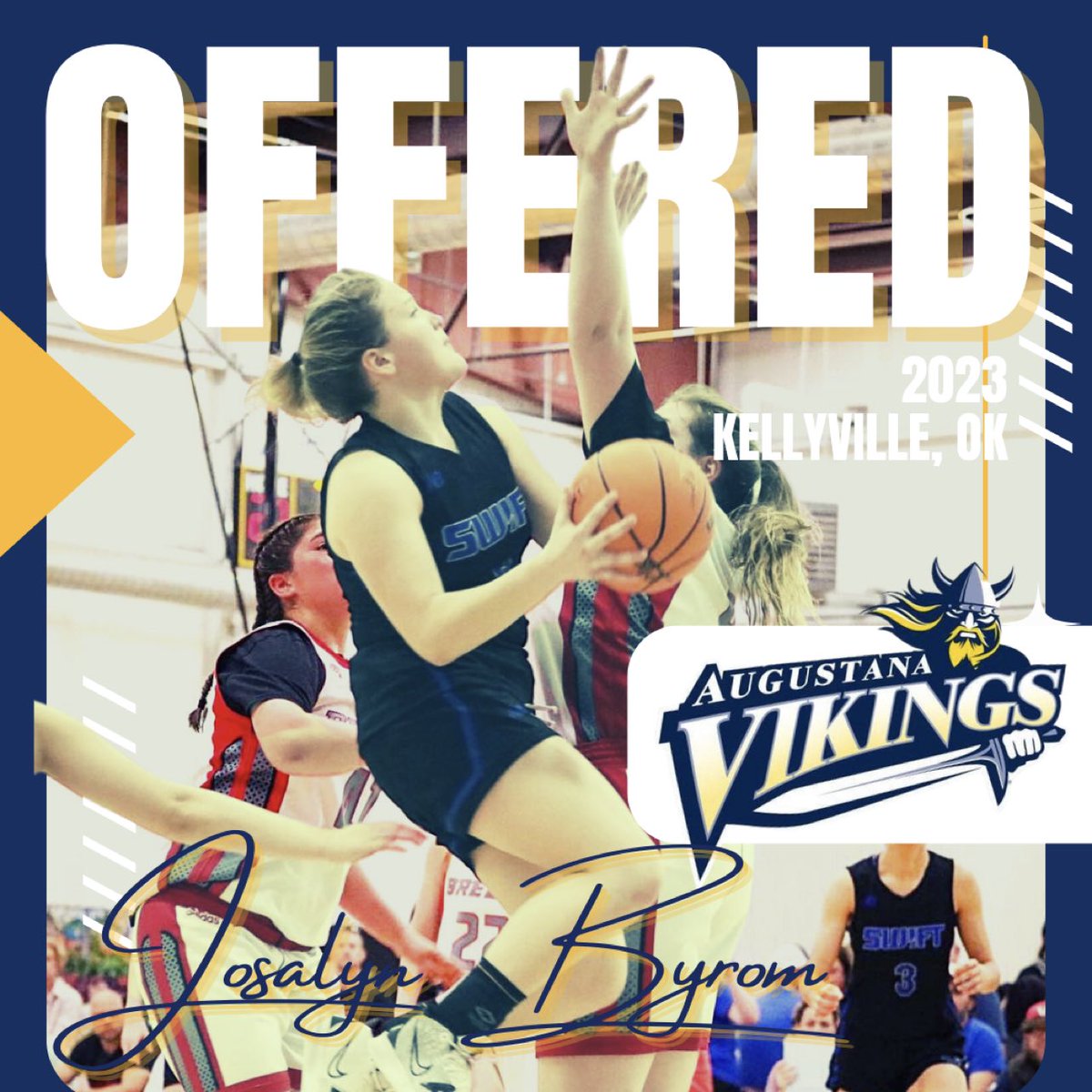 ByromJosalyn's tweet photo. I’m so thankful and blessed to have received and offer to play basketball from @AugustanaWBBall thank you @CoachB_32 for this opportunity!! 

@OK_SwiftWBB https://t.co/Yi80smEDSO