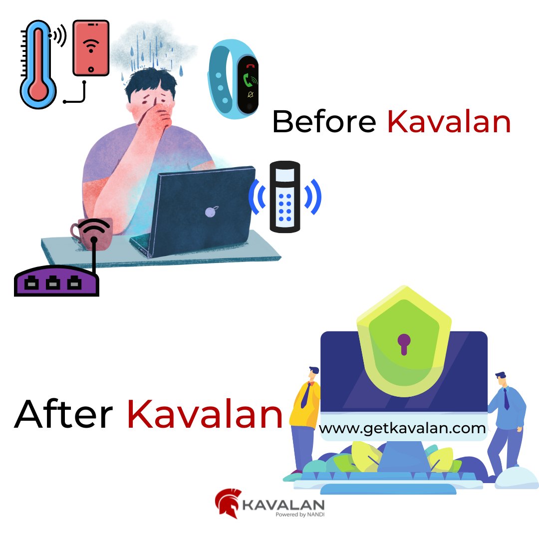 NandiSecurity's tweet photo. A cloud of privacy and cyber threats hanging over your home? Kavalan is your easy button.

#BeCyberSmart #privacy #onlineprivacy #connectedhome #cybersecurity #ruralbroadband #multidevicesecurity https://t.co/T0n3s0uUbu