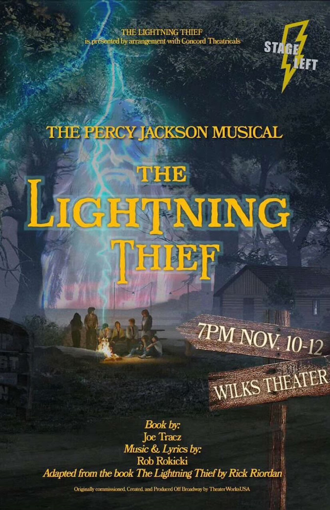 MiamiOHAMAE's tweet photo. November 10th-12th: Miami University's Stage Left is putting on a production of Percy Jackson: The Lightning Thief. These young artists are part of a fully student-run organization; kudos to them for being initiative arts leaders!! #ThrivingArtist #MiamiOH #AMAE https://t.co/wVLbMCSuyS