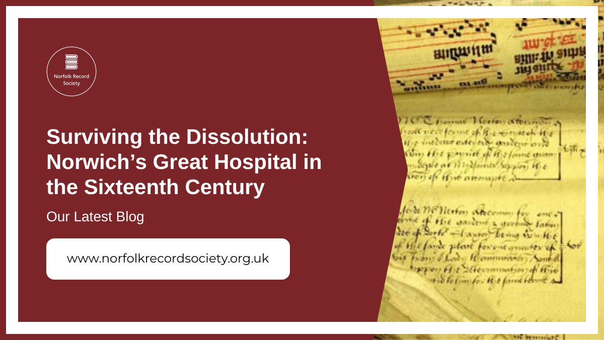 The Great Hospital has provided care for the local community continuously for almost 800 years. Read our latest blog: norfolkrecordsociety.org.uk/blog/category/… #norfolk #norwich #greathospital #history