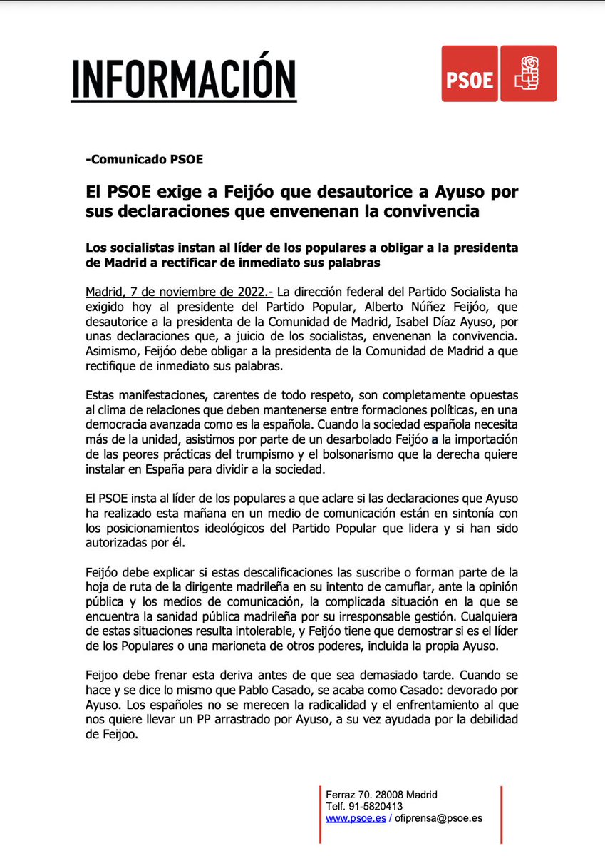 PSOE tweet media