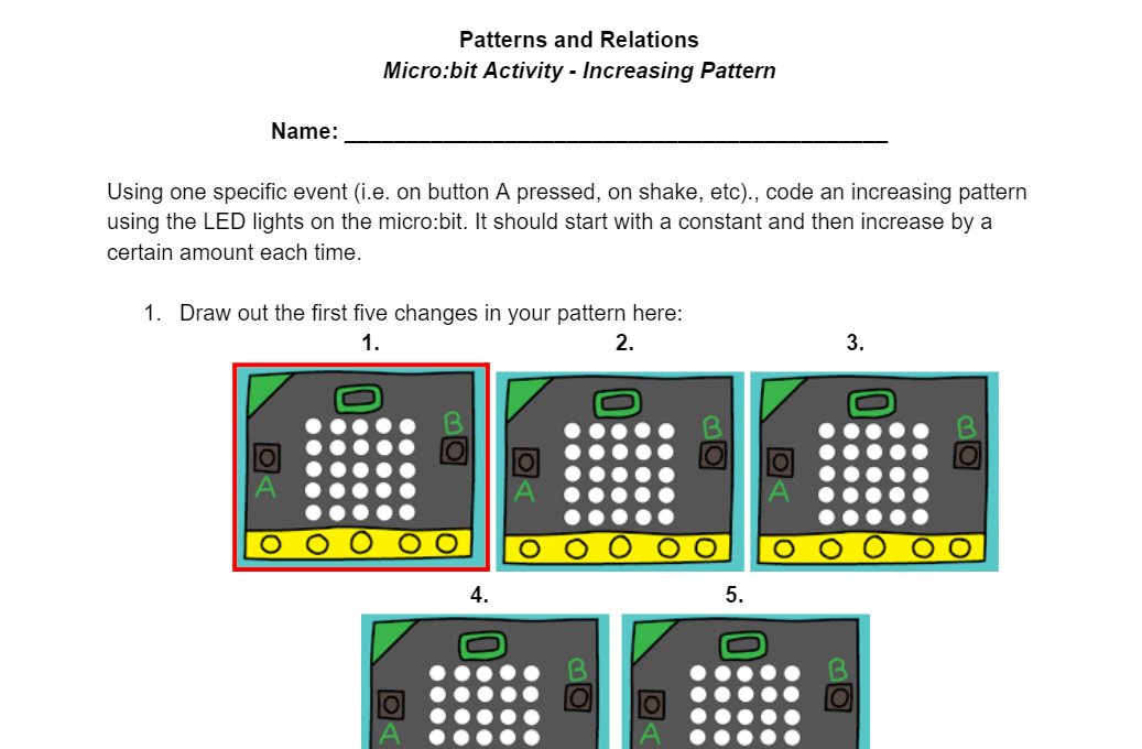 vickiemorgado1's tweet photo. Great day of teaching this morning with grade 8's @mrsgdy @Dzikowski8  virtually #coding increasing and decreasing patterns using @microbit_edu Simulator and Classroom as and using @nearpod for engagement and participation. #dpguidance #dpmath
@DP_math @DpExperiential https://t.co/mJBkbKoN71