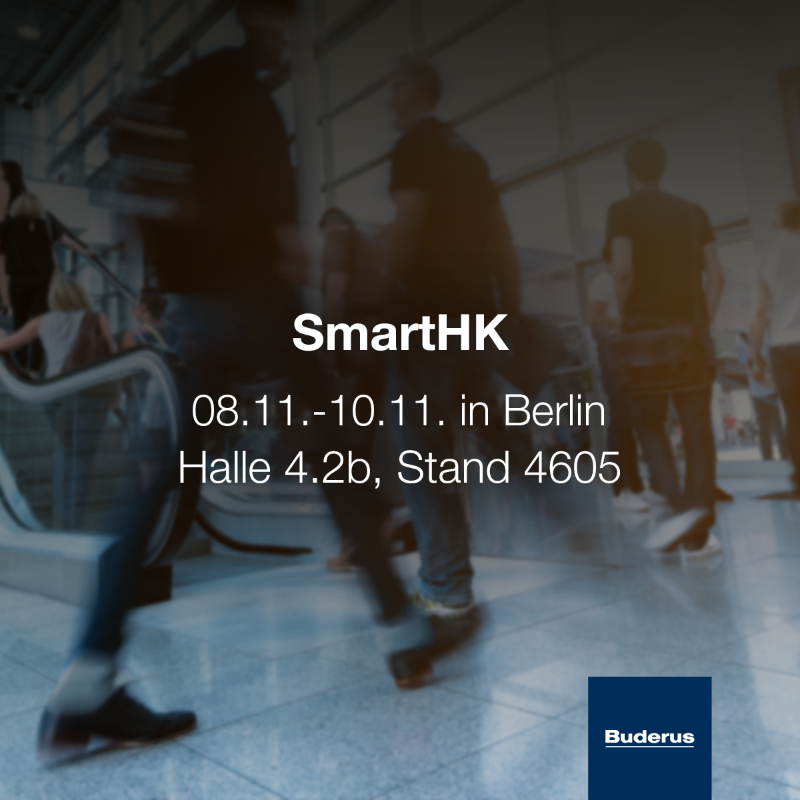 Ab morgen sind wir in Berlin auf der SmartHK – Fachmesse für Intelligente Gebäudetechnik. Sie finden uns in Halle 4.2b, Stand 4605. Dazu gibt es einen Sonderstand des IBZ, an dem die Brennstoffzelle BlueGEN BG15i ausgestellt wird (Standnr. 4307). Wir freuen uns auf Ihren Besuch.