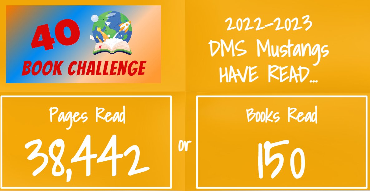 NaiserLib's tweet image. 150 books logged so far! Mustangs read for fun! #DMSMustangs #DMSLib #HaysLib #DMS40BookChallenge
