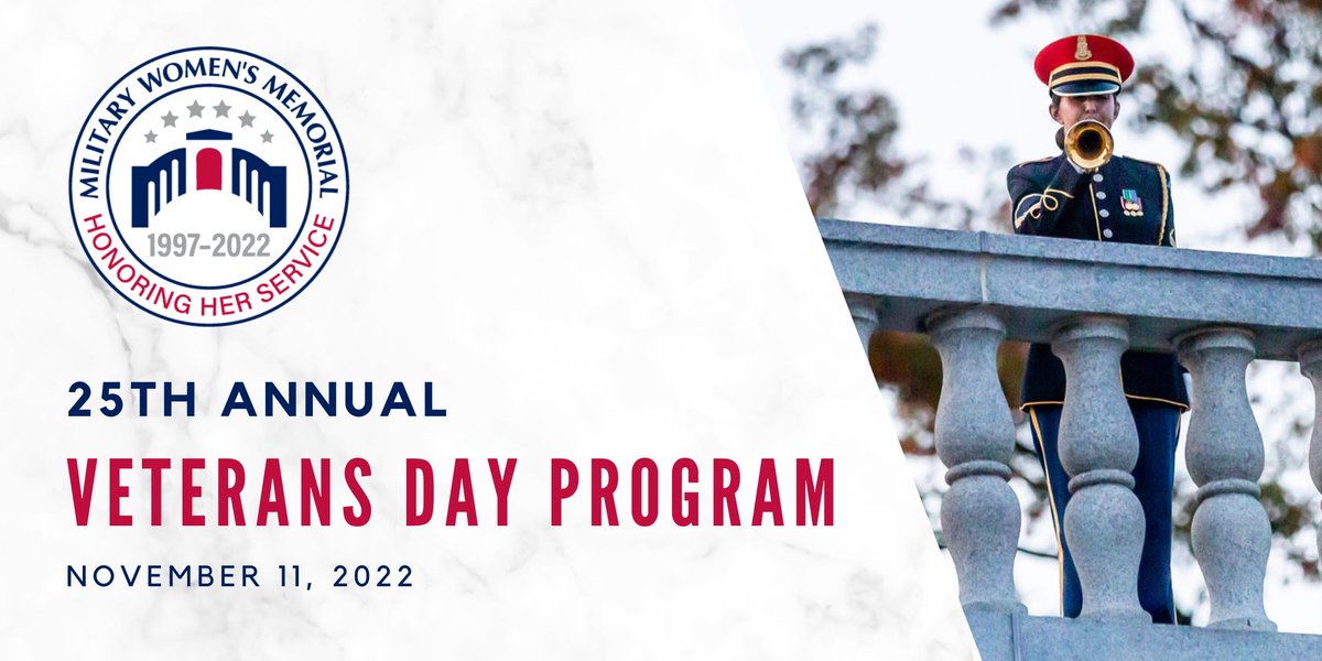 womensmemorial's tweet photo. MWM's annual Veterans Day Ceremony is coming up this Friday, November 11th - Join us at the Military Women's Memorial for one of the major observances in the nation’s capital: https://t.co/pCzxdlrWFp
This event is free and open to the public! #veterans #womenveterans #MWM25 https://t.co/Ba1R4vs2WV
