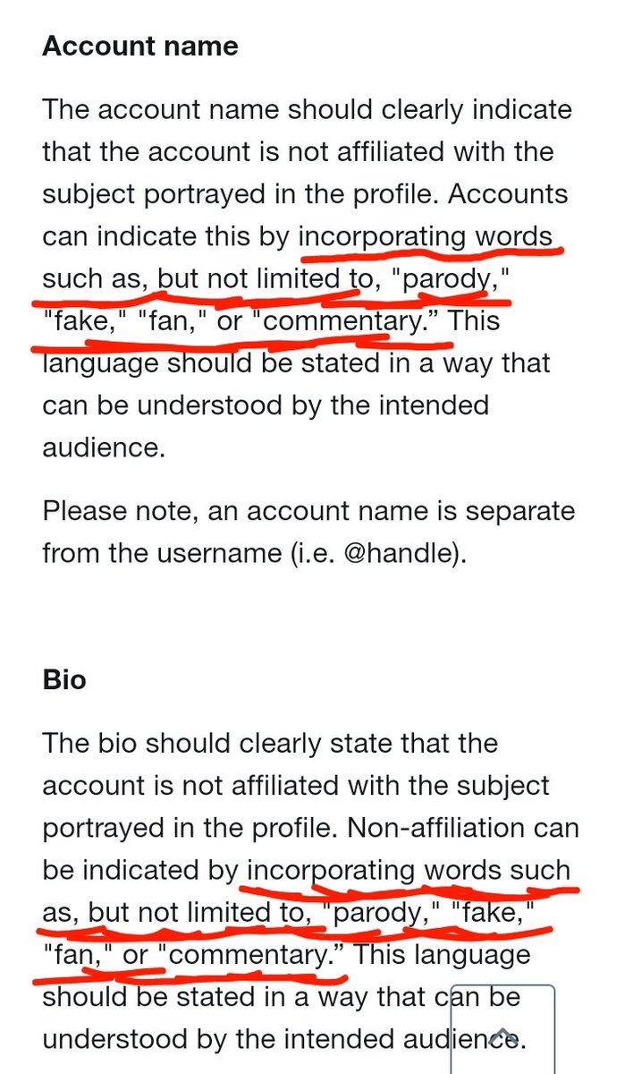 LyonOfTheJungle's tweet photo. {{UPDATE ON THE WHOLE PARODY/IMPERSONATION FIASCO!

New update from the Twitter Help Centre page: https://t.co/ScpWXgfmKd

Here are the important parts, including where they SPECIFICALLY mention roleplaying accounts.

RT to spread awareness! https://t.co/iCn1L9wKIB