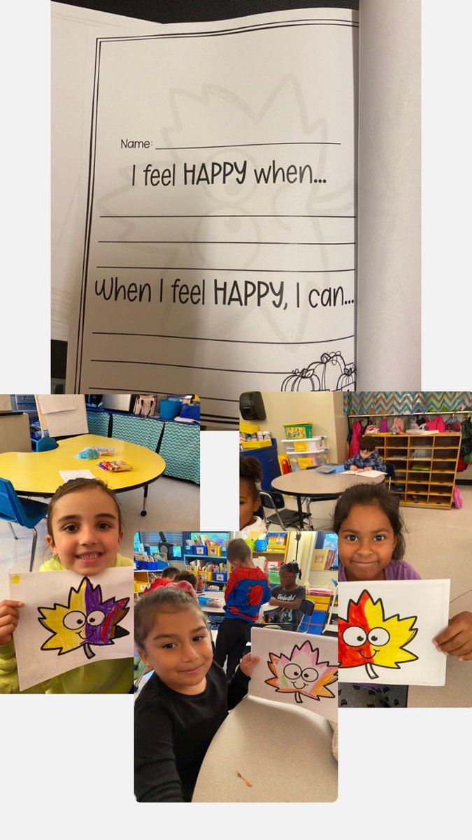This month in K&amp;1, we made Fall feelings books that helped us recognize when we have big emotions and what we can do to calm down! #sugarcreek #counseling #elementary #isdstrong
