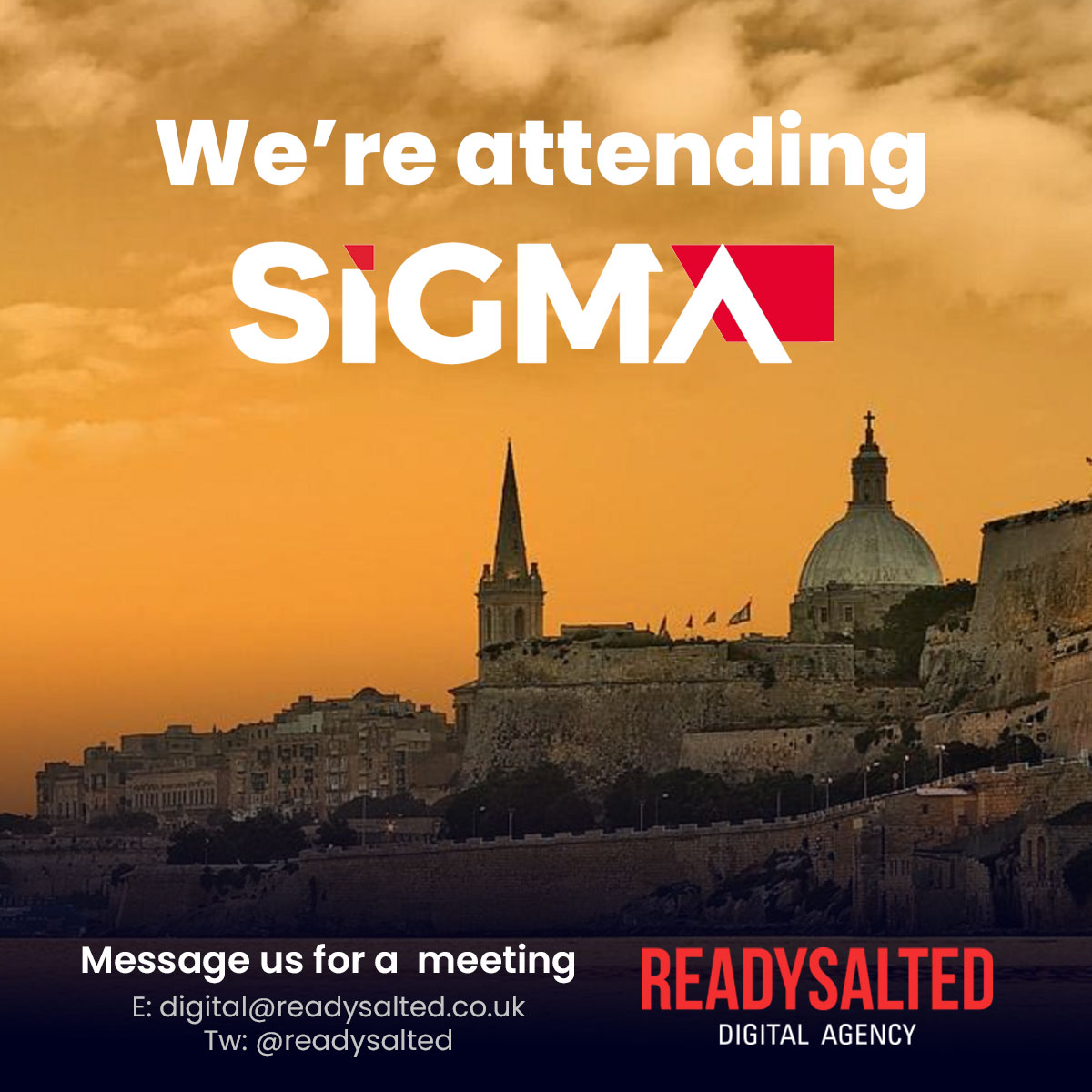Looking forward to catching up with clients and friends next week in Malta at SiGMA. 

Message me for a meeting 🇲🇹

#sigma #sigma22 #sigmamalta