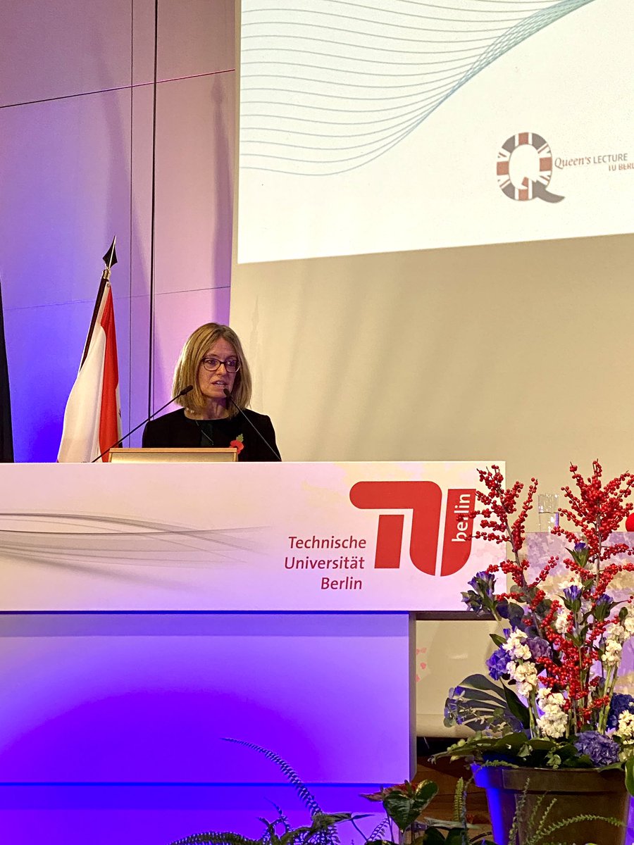 jillgallard's tweet photo. Delighted to join this year‘s #QueensLecture @TUBerlin given by Prof. @scsharples. The Queen‘s Lecture series was gifted by HLMTQ Elizabeth II to the City of Berlin during her state visit in 1965. A wonderful legacy to science collaboration between 🇬🇧&amp;🇩🇪. https://t.co/JbjqDJYfTu