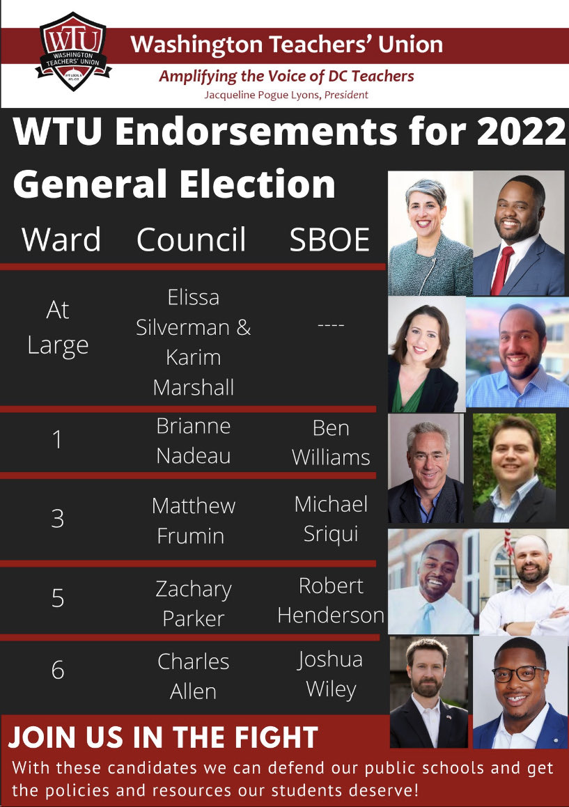 Please support ⁦<a href="/WTUTeacher/">Washington Teachers' Union, AFT Local #6</a>⁩ endorsed candidates!