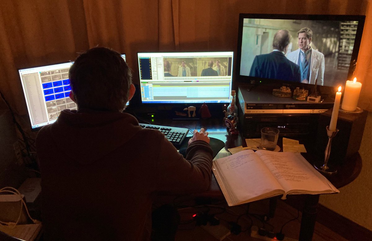 In true Victorian style, we’re editing new movie ‘Frankenstein: Legacy’ by candlelight! Just passed the hour mark on the running time, with top editor, Simon Pearce, @cbaproductions at the helm. 

@MediaComposer #avid #editing #frankenstein #101filmsinternational