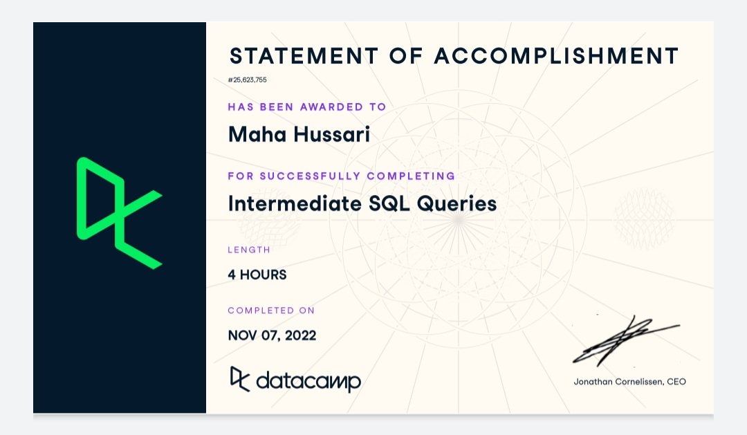 Question for the #datafam! I've realised I love learning SQL but was wondering if having a certificate for SQL was worth it in a Data Analyst Career? - I know there's no standard exam (there's loads out there) but what do you suggest? &amp; which certificate is worth it?
