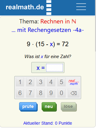 Variables, abwechslungsreiches  Üben ... realmath.de/Neues/Klasse5/… ... zwischendurch zur Festigung kann so einfach sein im #unterricht mit #ipads, #Tablet und #smartphones sowie #onlinelearning  #digitalebildung #twlz  #techlearning in #eduBW #BayernEdu #NRWEdu #ThüBi #EduMV
