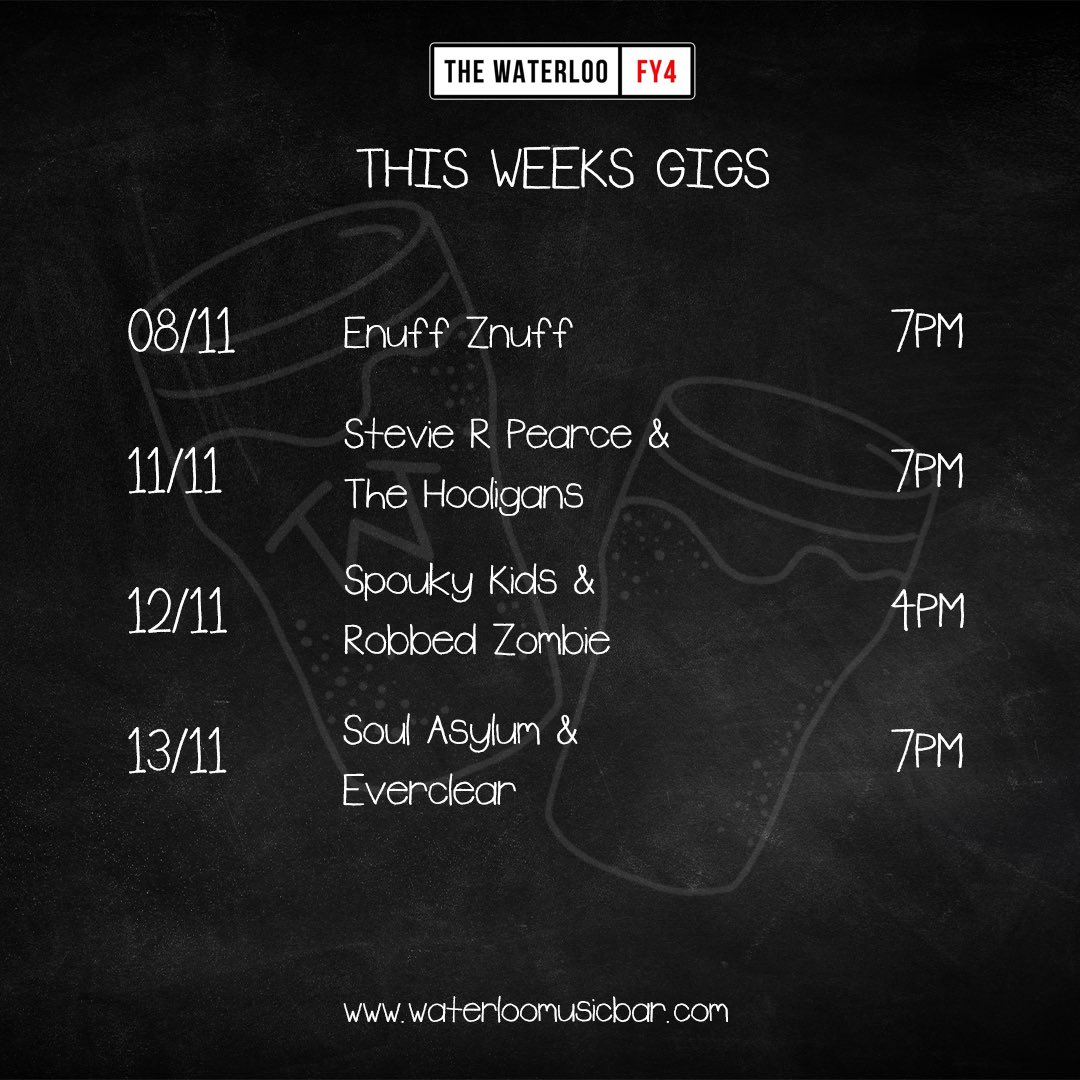 This week at The Waterloo!! 

Tickets from - Waterloomusicbar.com